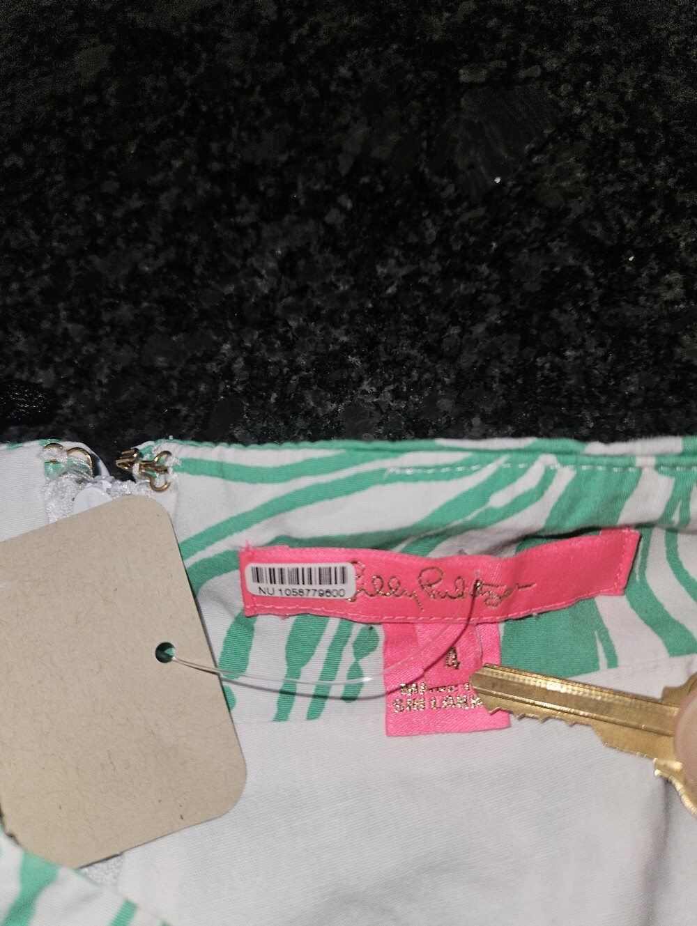 Lilly Pulitzer Green and White Floral Mini Skort size 4 - Picture 4 of 5